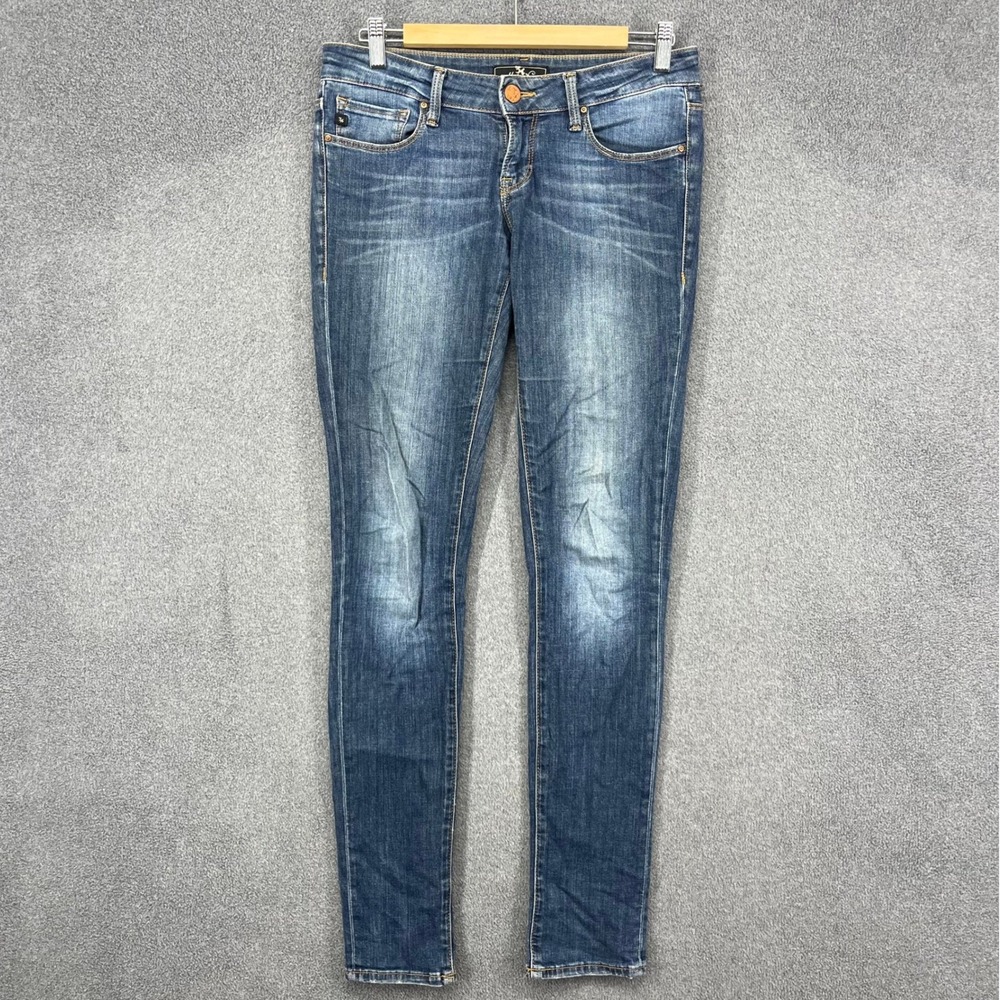 34 Heritage Patti Duke Womens Jeans Size 27x34 Blue Denim Slim Fit Stretch Pants